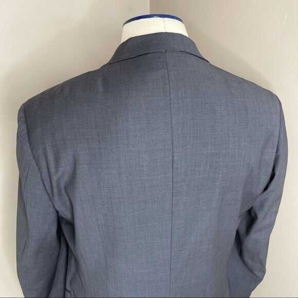 DKNY Men’s Gray 100% Virgen Wool Suit Jacket Blazer Sise M Single Breasted - Picture 5 of 12